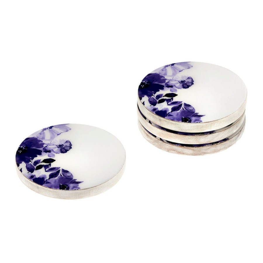 Glassware & Barware Godinger | Claro Blue & Whitewash Coaster Set