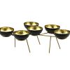 Kitchen Godinger | Munro Black & Gold Hammered Appetizer Server