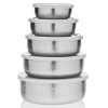 Kitchen Godinger | Hammered Stainless 5 Piece Storage Bowl Set