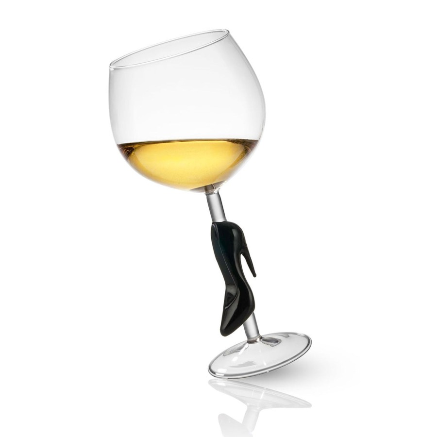 Glassware & Barware Godinger | Runway Black High Heel Goblet