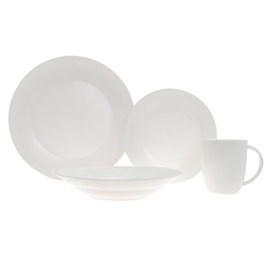 Dining Godinger | Lune Bone China 16 Piece Dinnerware Set, Service For 4