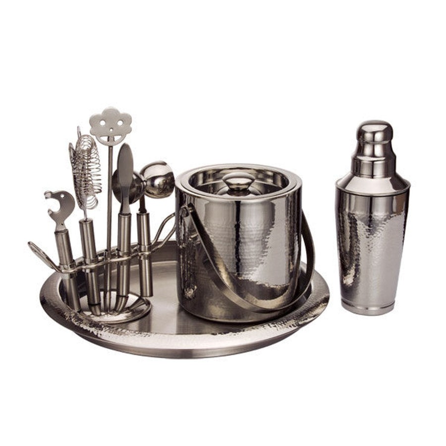 Glassware & Barware Godinger | Hammered 9 Piece Bar Tool Set