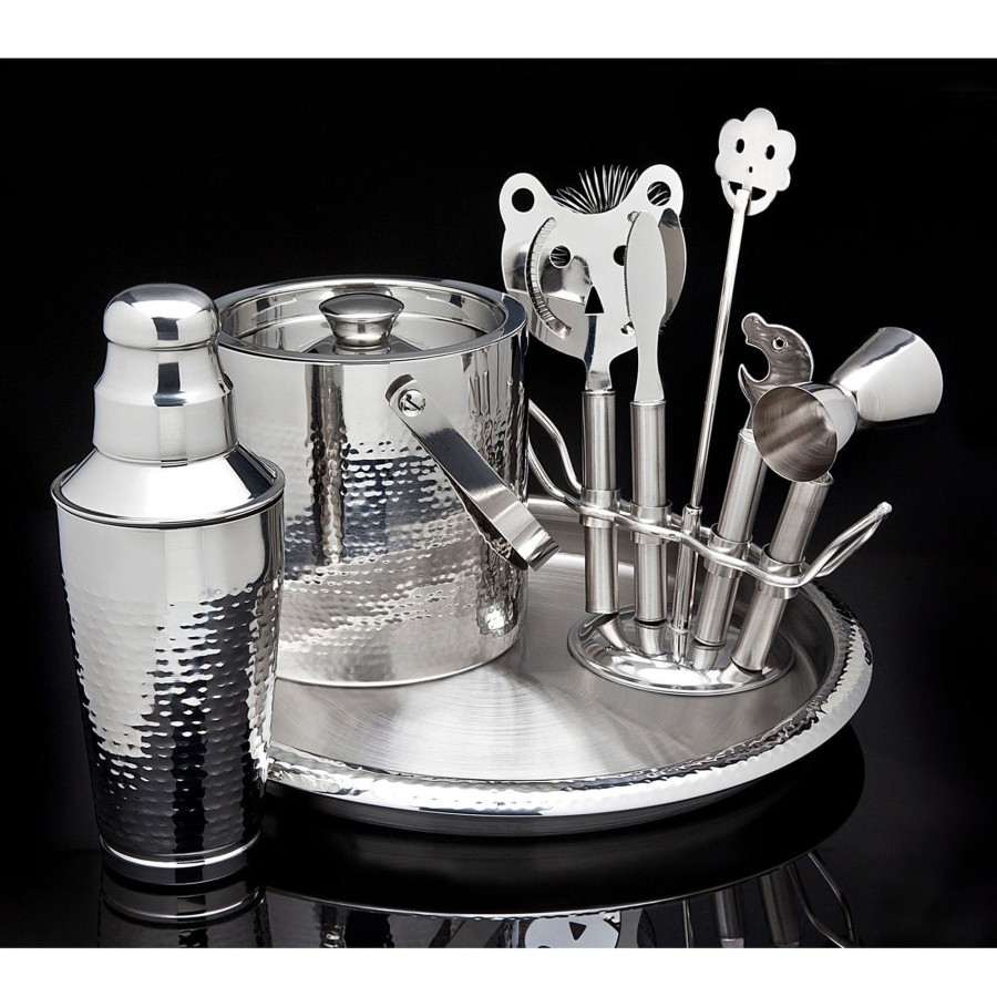 Glassware & Barware Godinger | Hammered 9 Piece Bar Tool Set