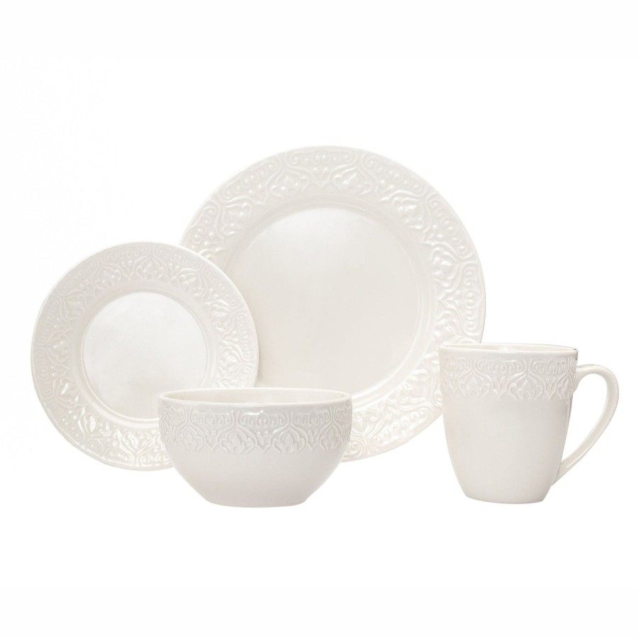 Dining Godinger | Florence Porcelain 16 Piece Dinnerware Set, Service For 4