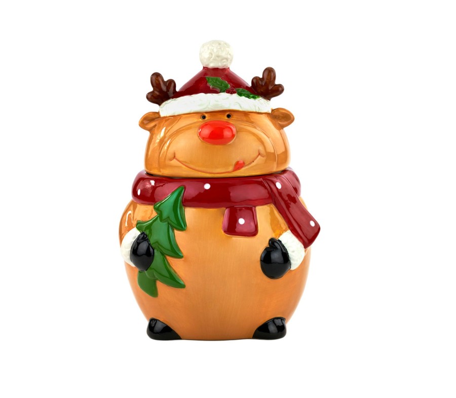 Kitchen Godinger | Reindeer Cookie Jar