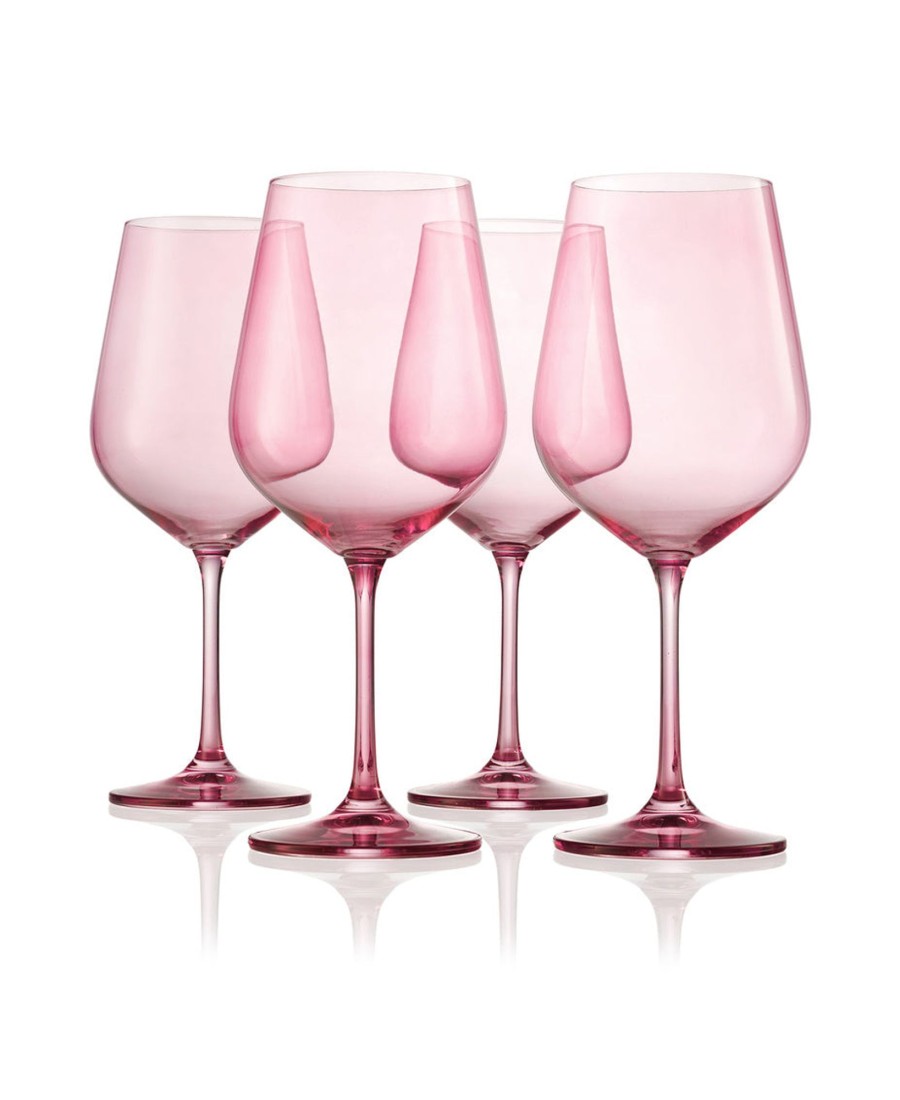 Glassware & Barware Godinger | Sheer Light Rose Red Wine Glass, Set Of 4