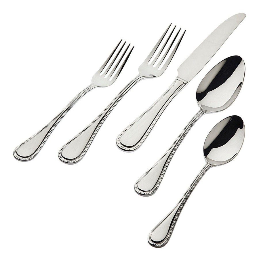 Flatware & Serveware Godinger | Bead Mirrored 18/0 Stainless Steel 20 Piece Flatware Set, Service For