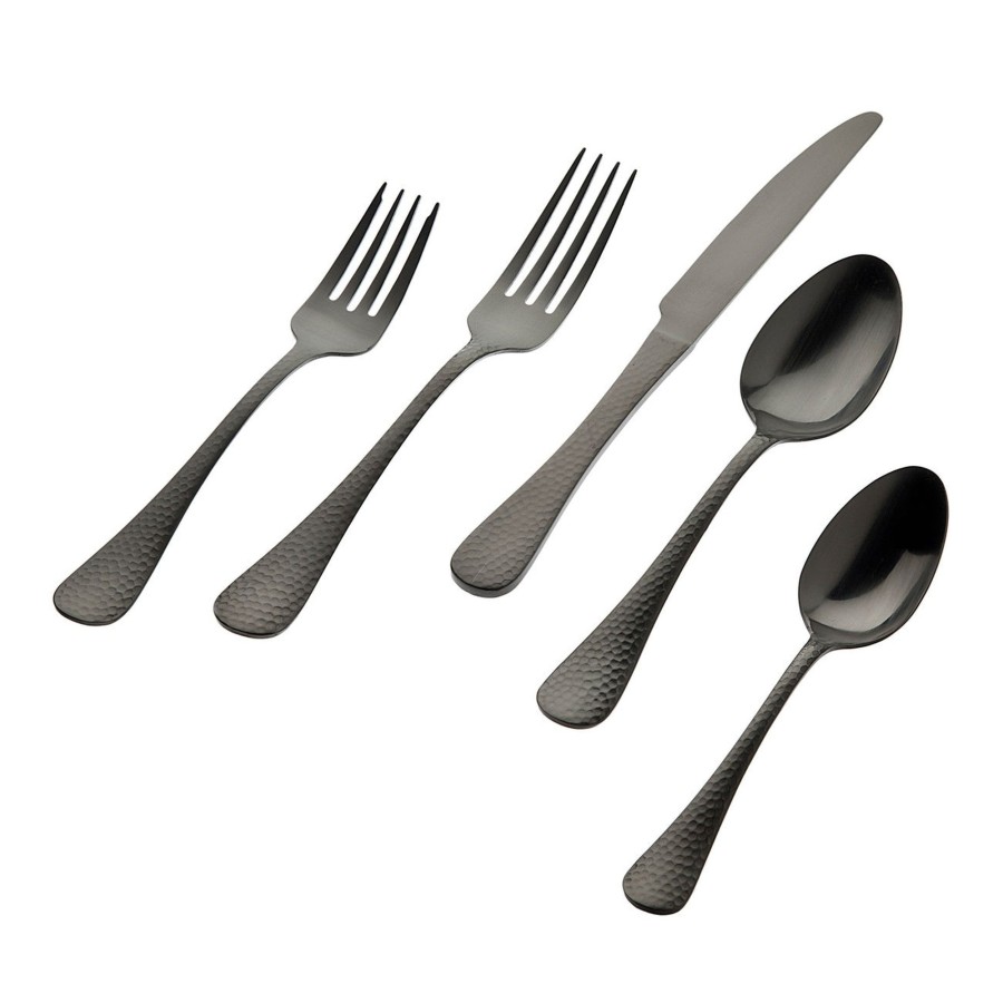 Flatware & Serveware Godinger | Salem Matte Charcoal 18/0 Stainless Steel 20 Piece Flatware Set, Servi