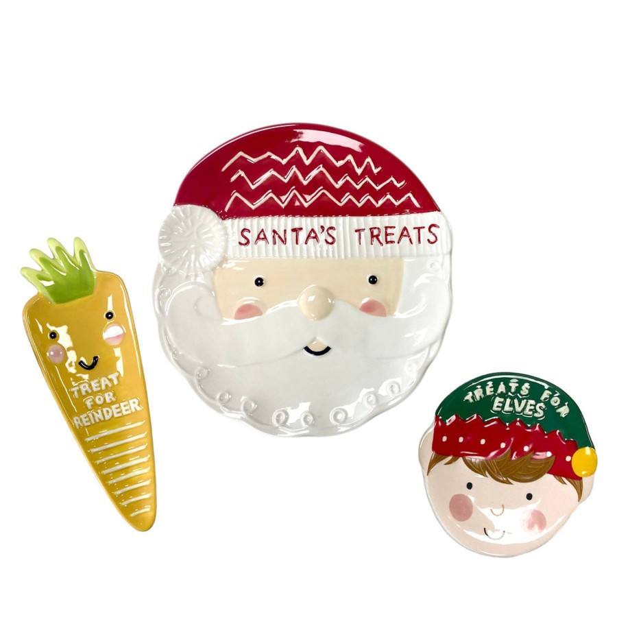 Kitchen Godinger | Santa Treat Trio Serving Set