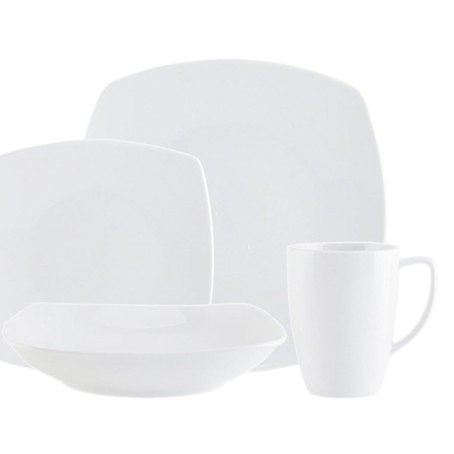 Dining Godinger | Encarta Porcelain 16 Piece Dinnerware Set, Service For 4