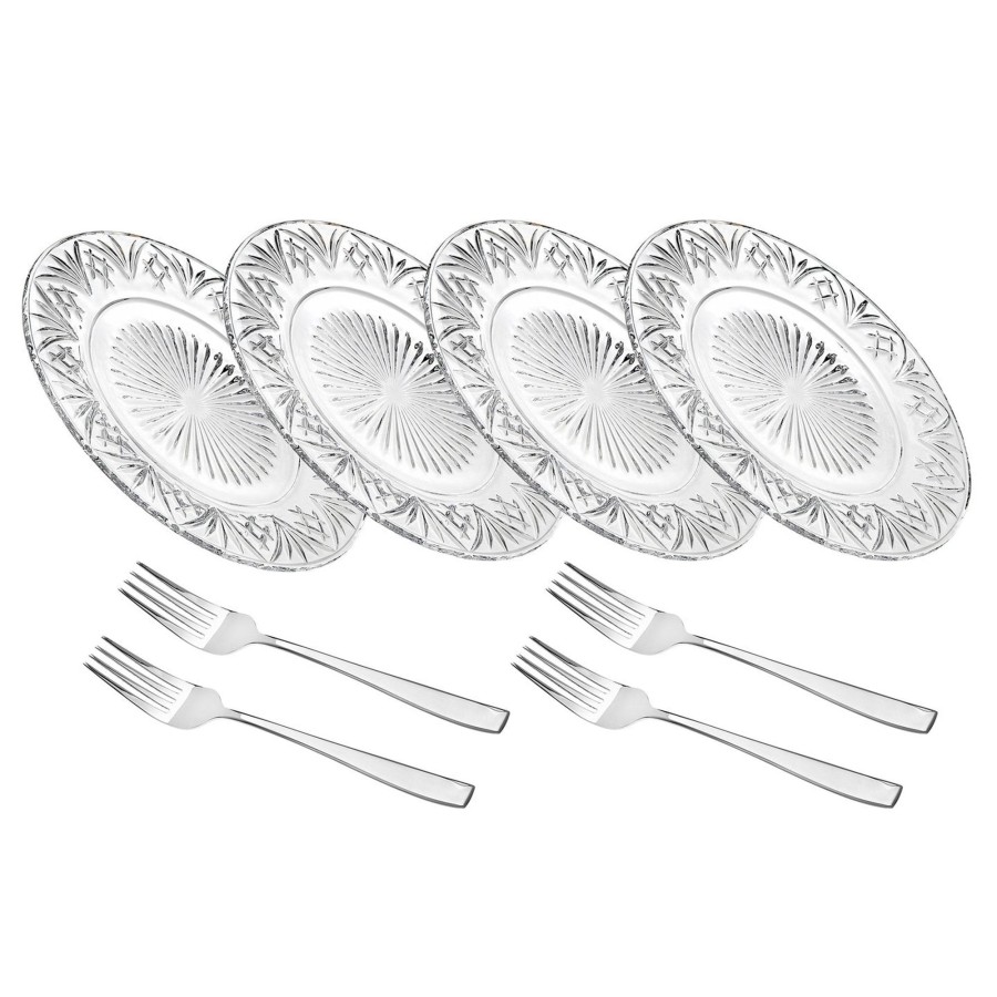 Dining Godinger | Dublin Dessert Plate & Dessert Fork, Set Of 8