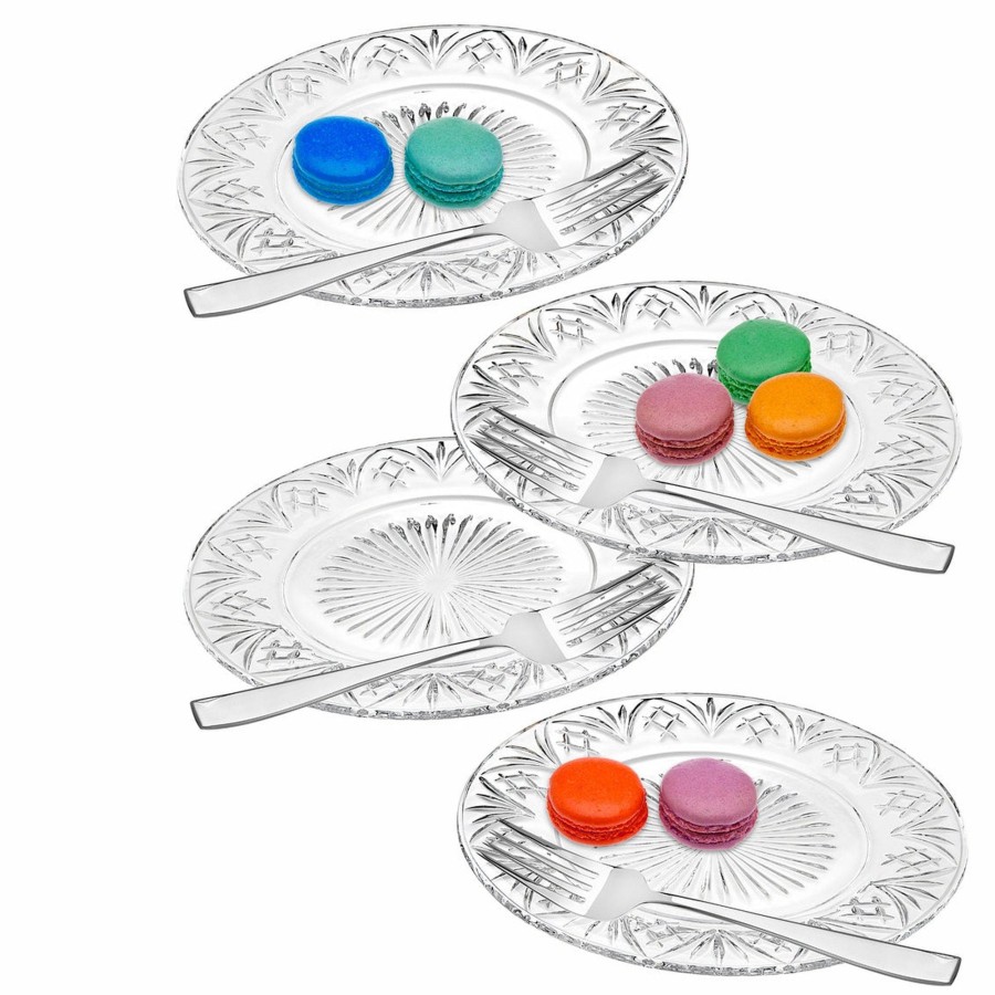 Dining Godinger | Dublin Dessert Plate & Dessert Fork, Set Of 8