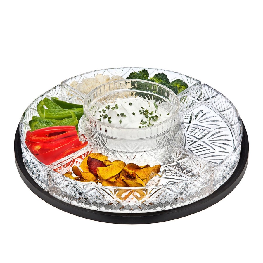 Kitchen Godinger | Dublin Crystal 5 Section Lazy Susan