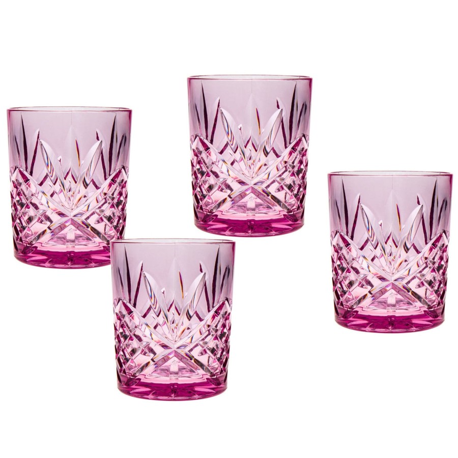 Glassware & Barware Godinger | Dublin Acrylic Lilac Double Old Fashion, Set Of 4