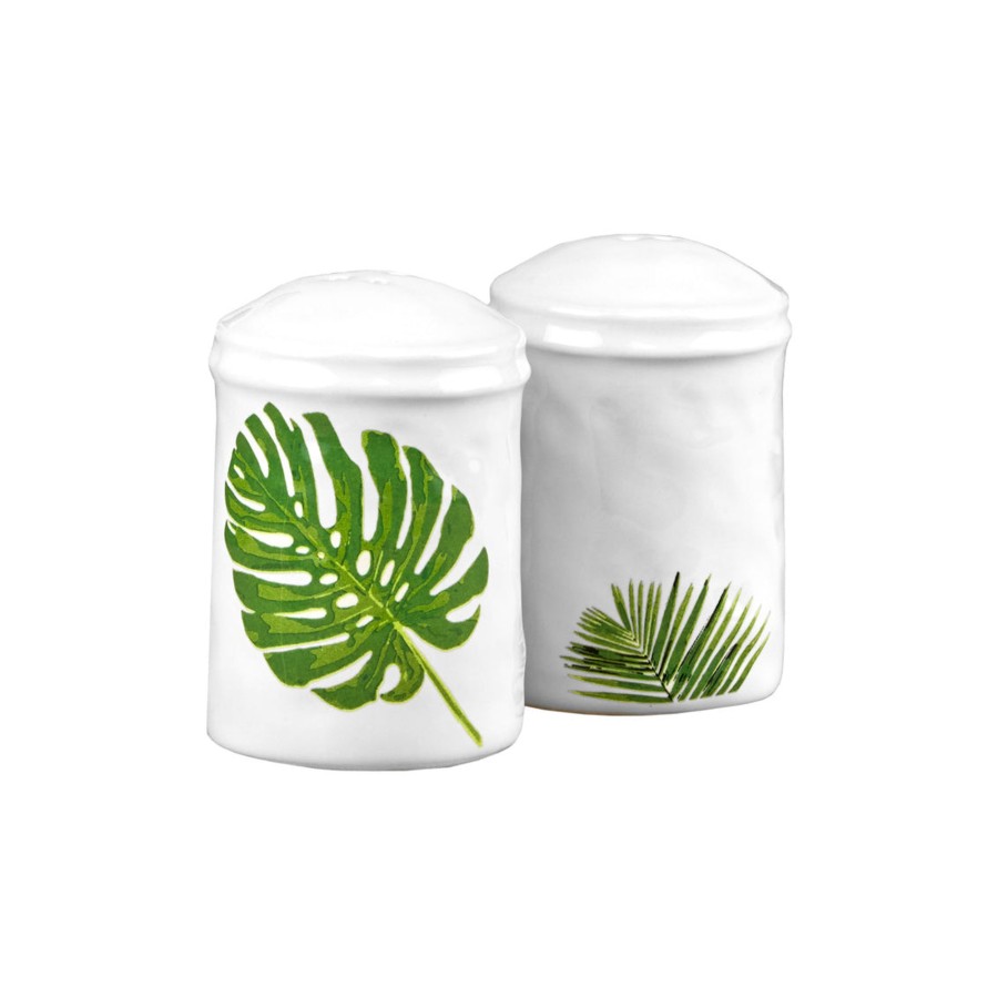 Kitchen Godinger | Monstera & Palm Leaf Salt And Pepper Shaker Set