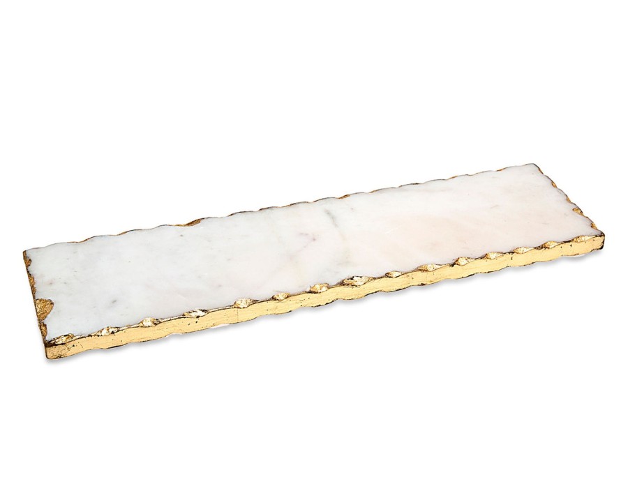 Kitchen Godinger | Lavi Marble Gold Organic Edge Rectangle Board