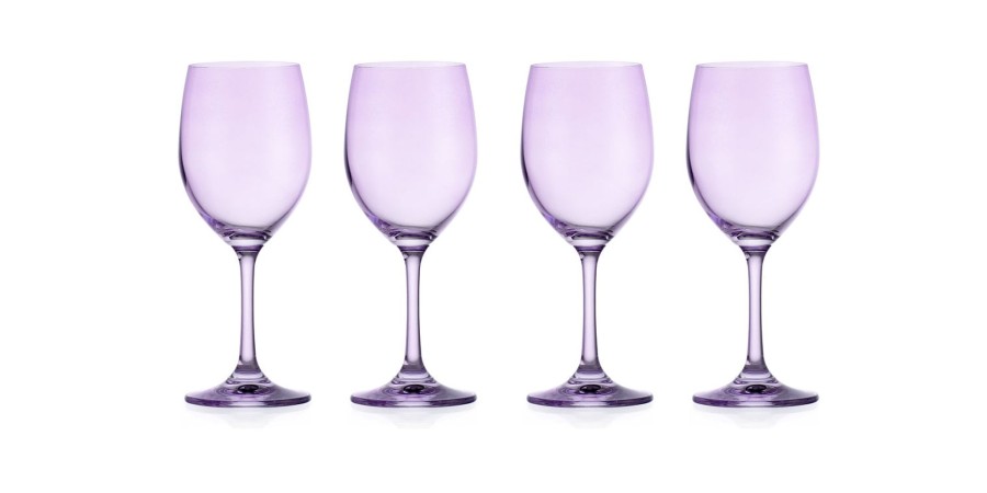 Glassware & Barware Godinger | Veneto Amethyst White Wine Glass, Set Of 4