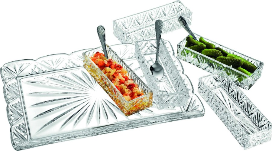 Kitchen Godinger | Dublin Crystal Scalloped 11 Piece Serving Tray