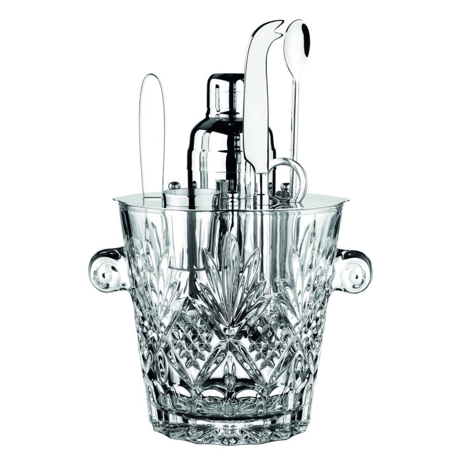 Glassware & Barware Godinger | Dublin Crystal Ice Bucket With Bar Tools