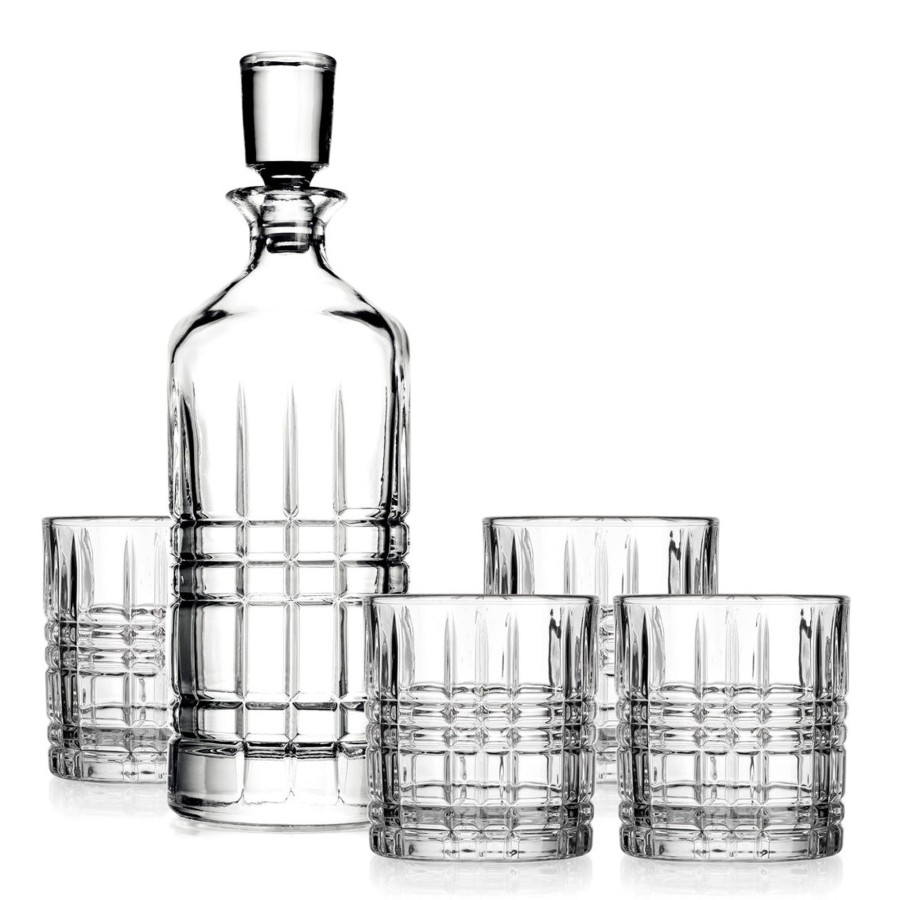 Glassware & Barware Godinger | Boundary 5 Piece Whiskey Decanter Set