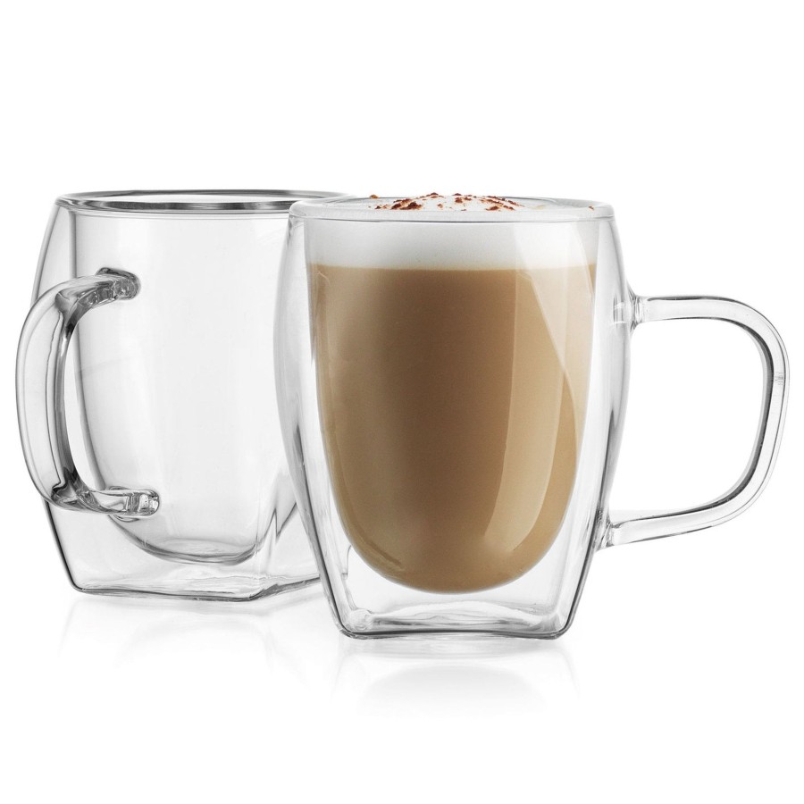 Dining Godinger | Contessa Cappuccino Double Wall Mug, Set Of 2