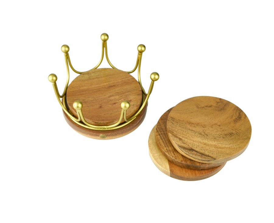 Glassware & Barware Godinger | Gold Crown Coaster Set