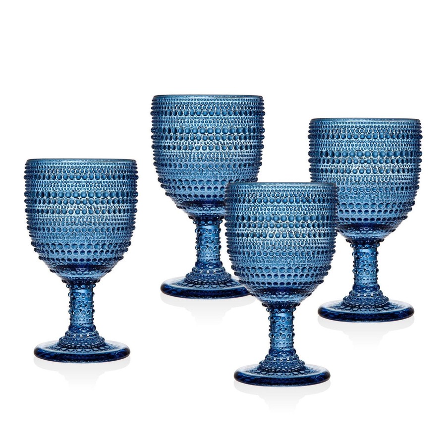 Glassware & Barware Godinger | Lumina Blue Goblet, Set Of 4