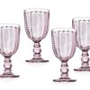 Glassware & Barware Godinger | Twill Pink Goblet, Set Of 4