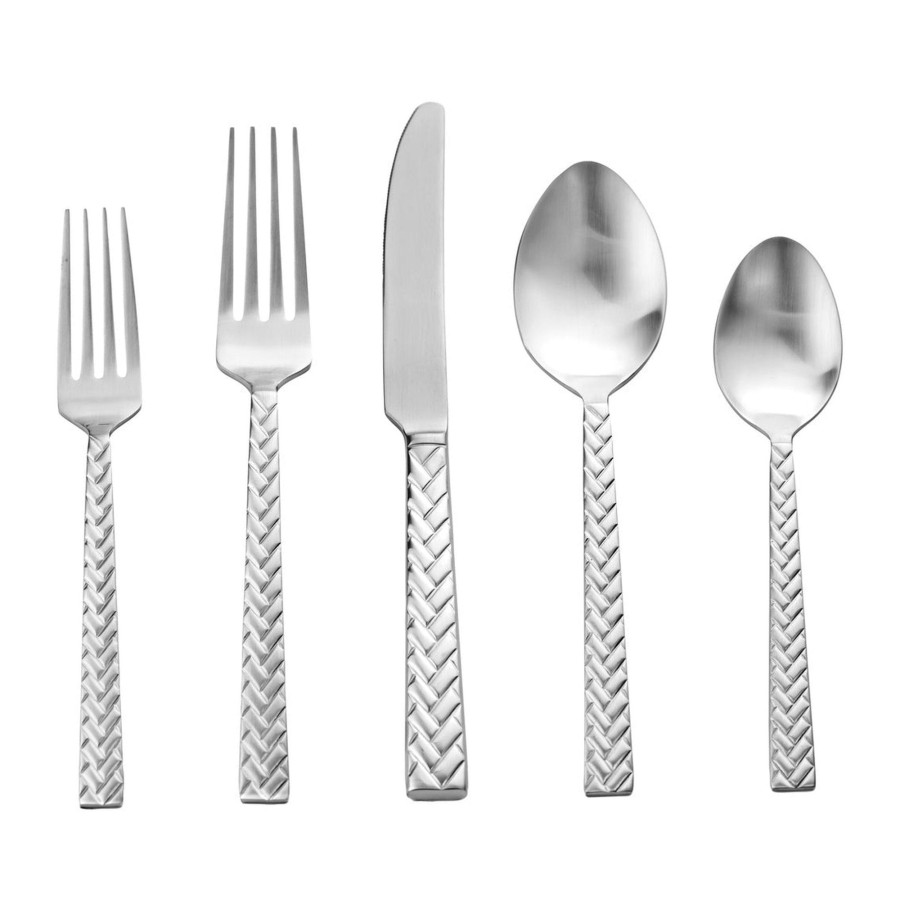 Flatware & Serveware Godinger | Tresser Satin 18/0 Stainless Steel 20 Piece Flatware Set, Service For