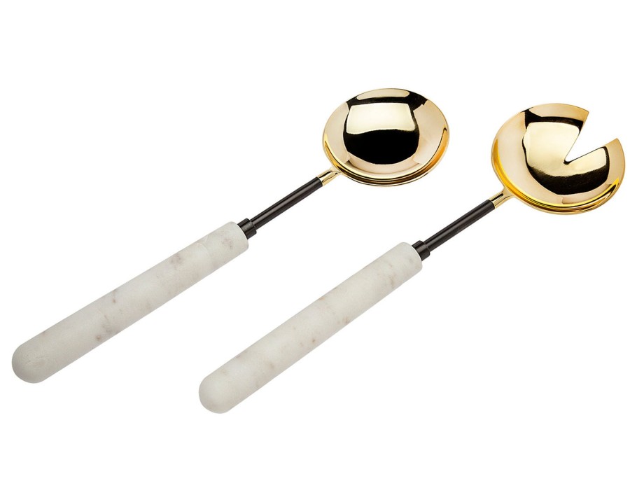 Flatware & Serveware Godinger | Snowy Marble Salad Server Set