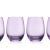 Glassware & Barware Godinger | Veneto Amethyst Stemless Wine Glass, Set Of 4