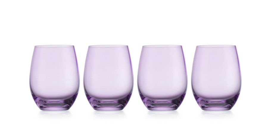 Glassware & Barware Godinger | Veneto Amethyst Stemless Wine Glass, Set Of 4