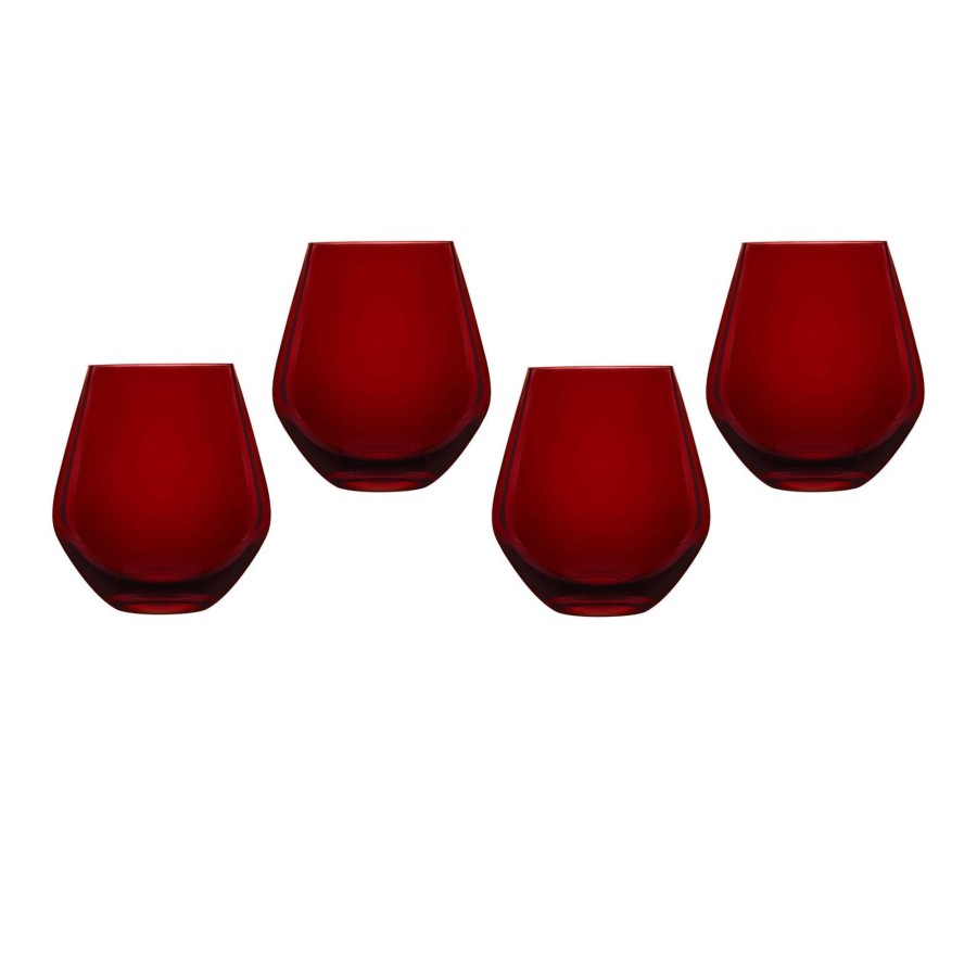 Glassware & Barware Godinger | Meridian Stemless Red Wine Glass, Set Of 4