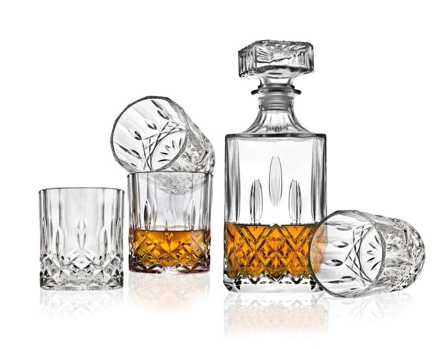 Glassware & Barware Godinger | Diablo 5 Piece Whiskey Decanter Set