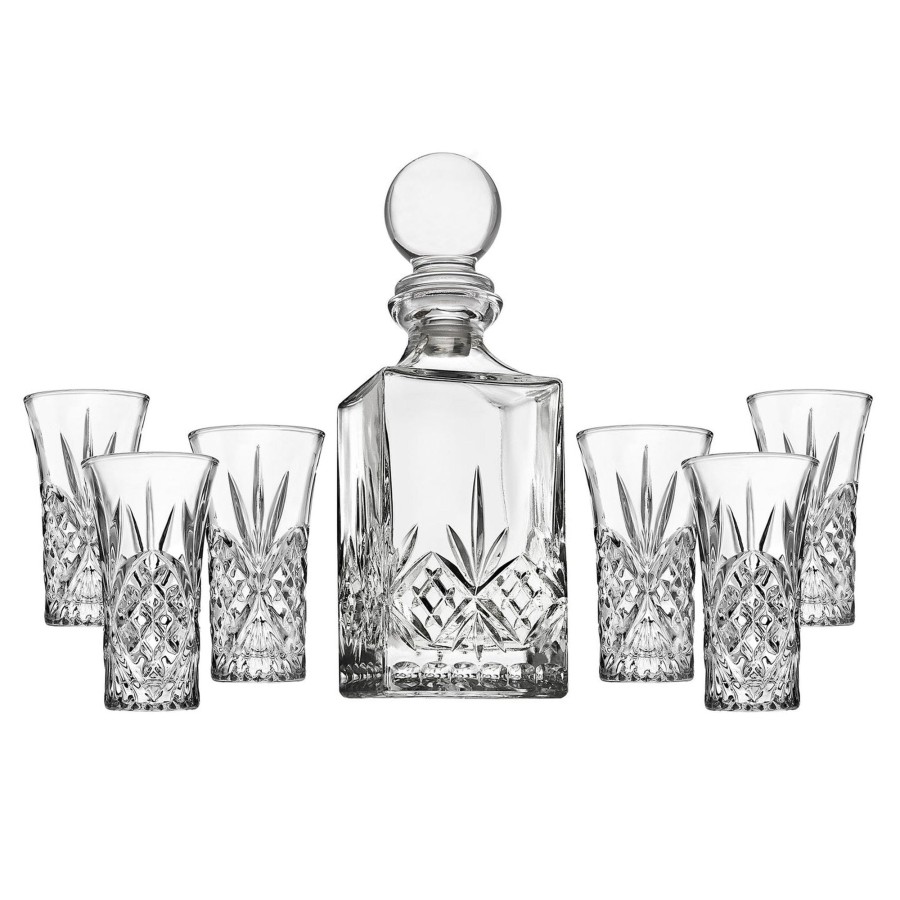 Glassware & Barware Godinger | Dublin Crystal 7 Piece Spirits Decanter & Shot Glass Set