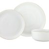 Dining Godinger | Linear Porcelain Gold Rim 12 Piece Dinnerware Set, Service For 4