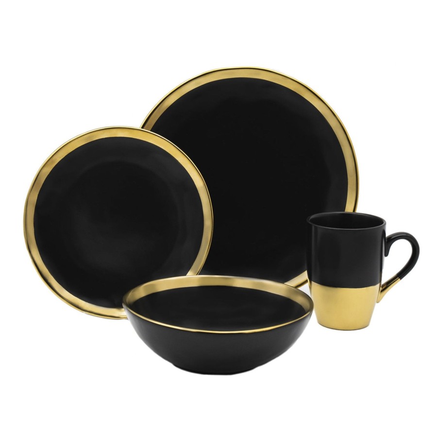 Dining Godinger | Golden Onyx 4 Piece Dinner Set, Service For 1