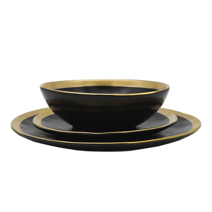 Dining Godinger | Golden Onyx 4 Piece Dinner Set, Service For 1