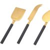 Kitchen Godinger | Encalmo Textured Black & Gold Cheese Tool Set