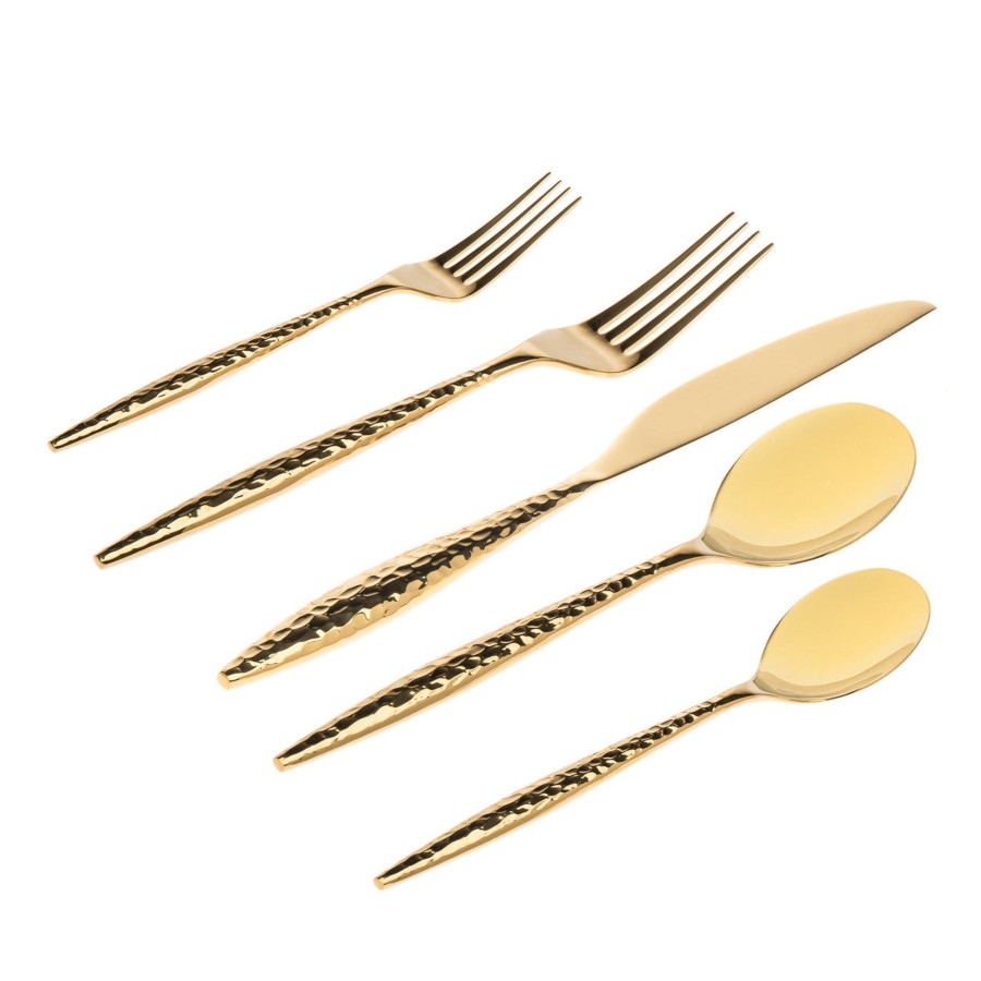 Flatware & Serveware Godinger | Avellino Mirrored Gold 18/10 Stainless Steel 20 Piece Flatware Set, Se