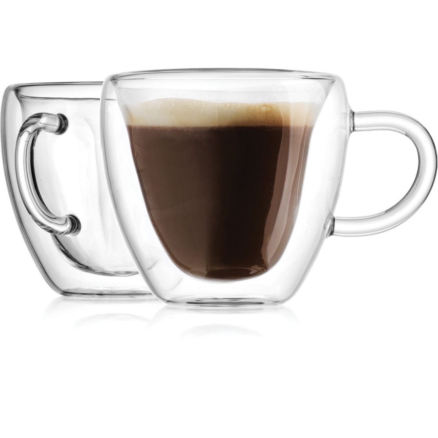 Dining Godinger | Coffee Double Wall Heart Mug, Set Of 2