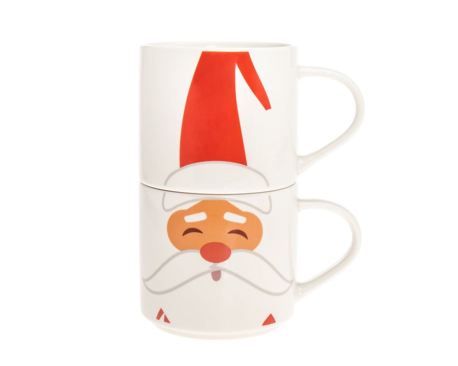 Dining Godinger | Santa Stacking Mug Set