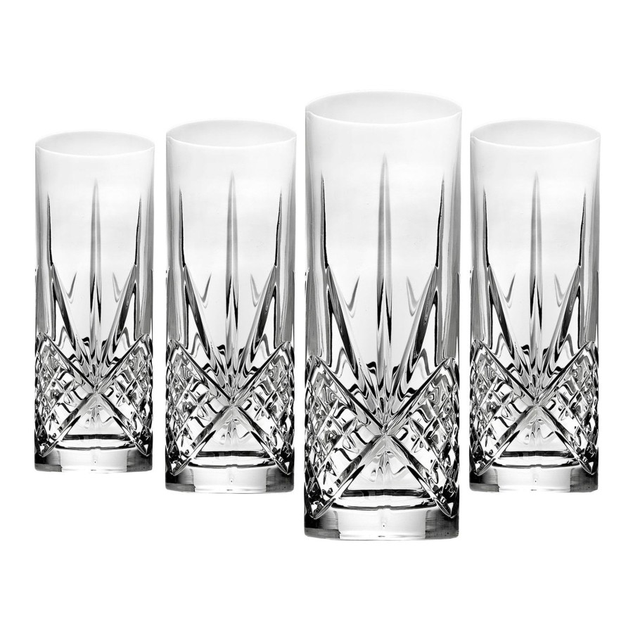 Glassware & Barware Godinger | Dublin Crystal Tom Collins Highball Glass, Set Of 4