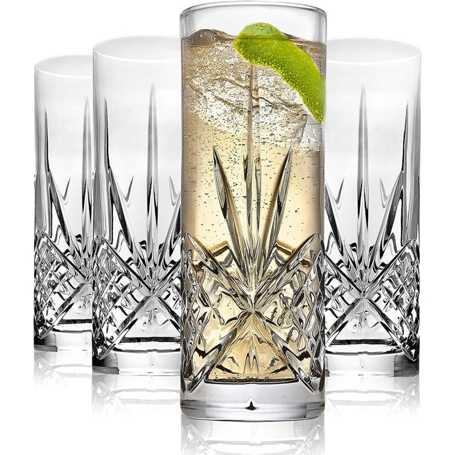 Glassware & Barware Godinger | Dublin Crystal Tom Collins Highball Glass, Set Of 4