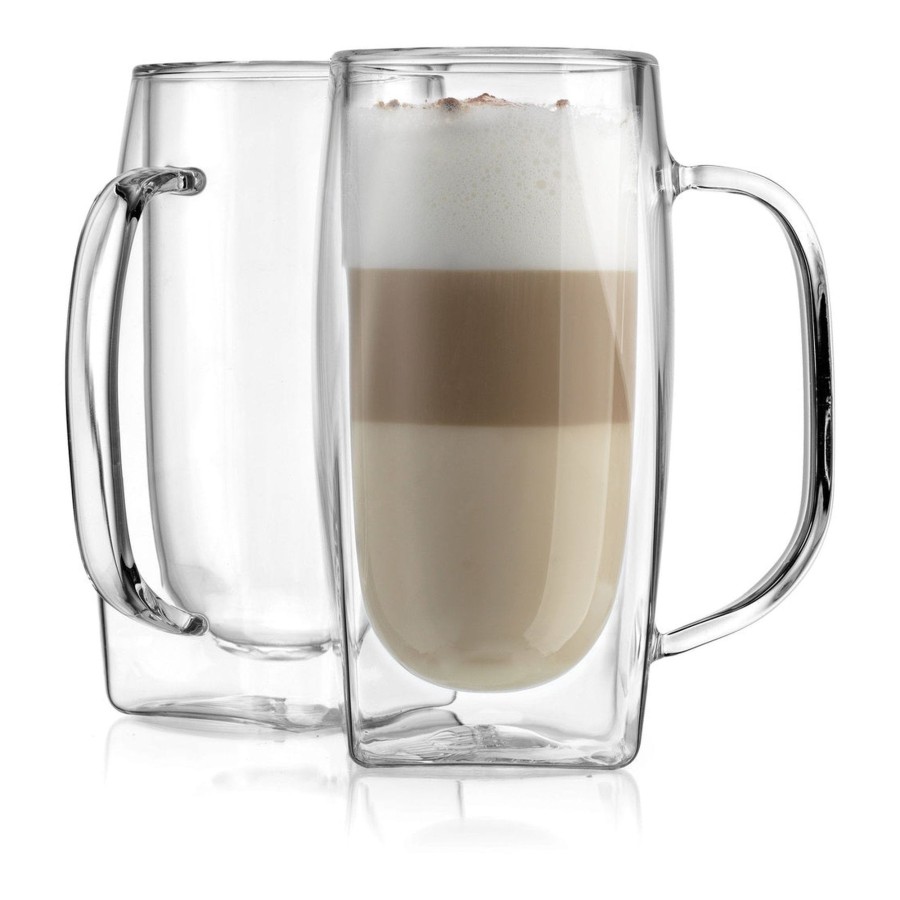 Dining Godinger | Contessa Latte Double Wall Mug Large, Set Of 2