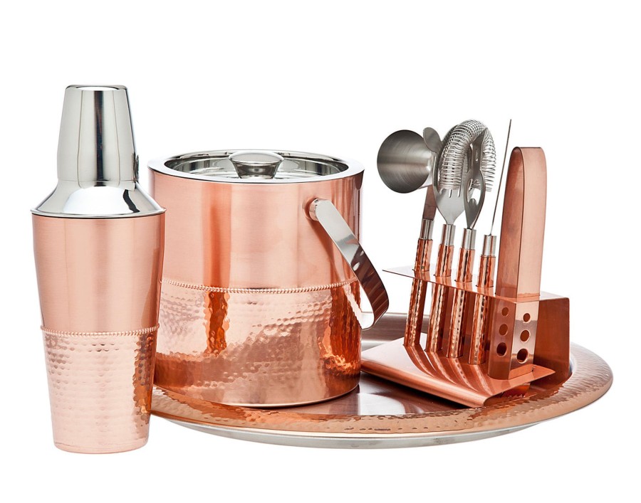 Glassware & Barware Godinger | Hammered Copper 9 Piece Bar Tool Set