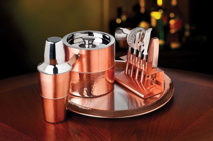 Glassware & Barware Godinger | Hammered Copper 9 Piece Bar Tool Set