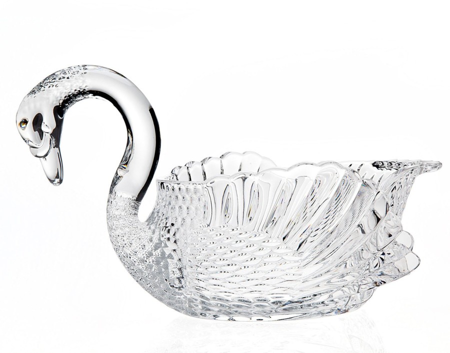 Kitchen Godinger | Swan Crystal Serving Bowl