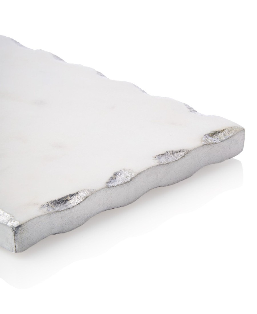 Kitchen Godinger | Lavi Marble Silver Organic Edge Small Rectangle Board