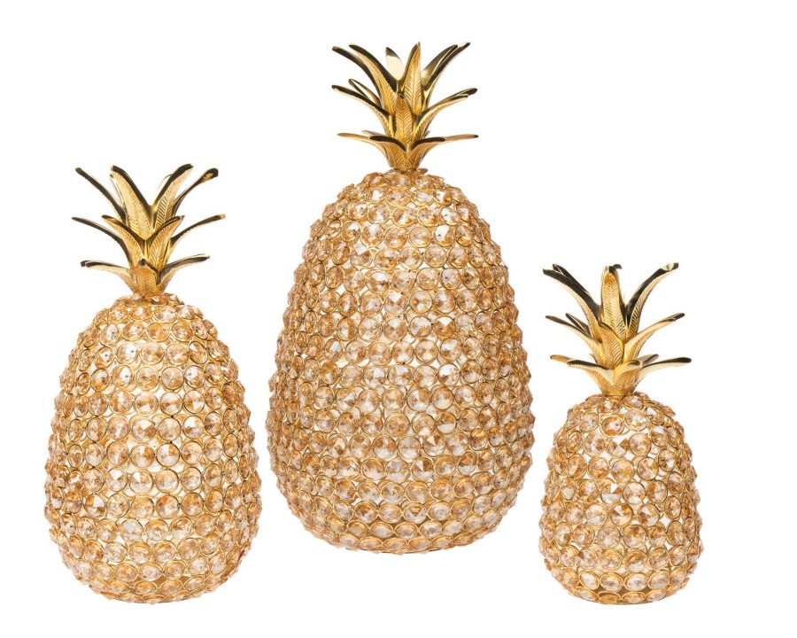 Decor Godinger | Pineapple Gold Glam Small Decorative Object